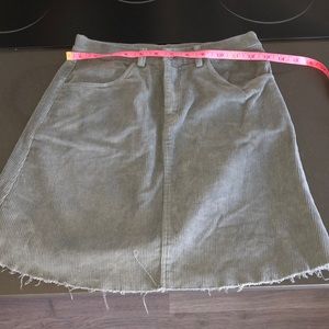 Brandy Melville grey corduroy mini skirt one size